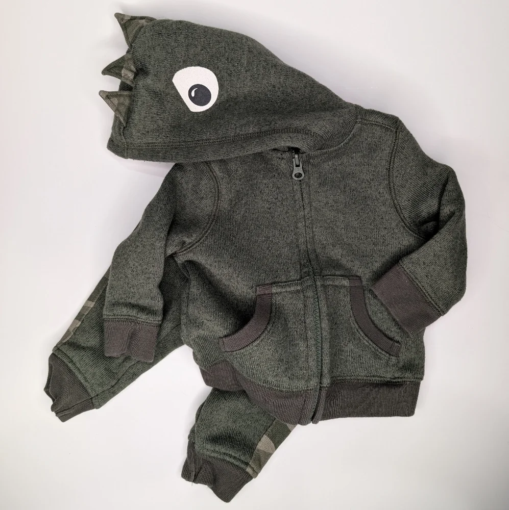OshKosh‎ B’gosh Dinosaur Camo Hoodie & Joggers Set 6–9M